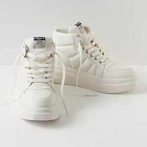 ASH Imagine Lace Up High Top Platform Sneakers in White US Size 10 EU Size 41